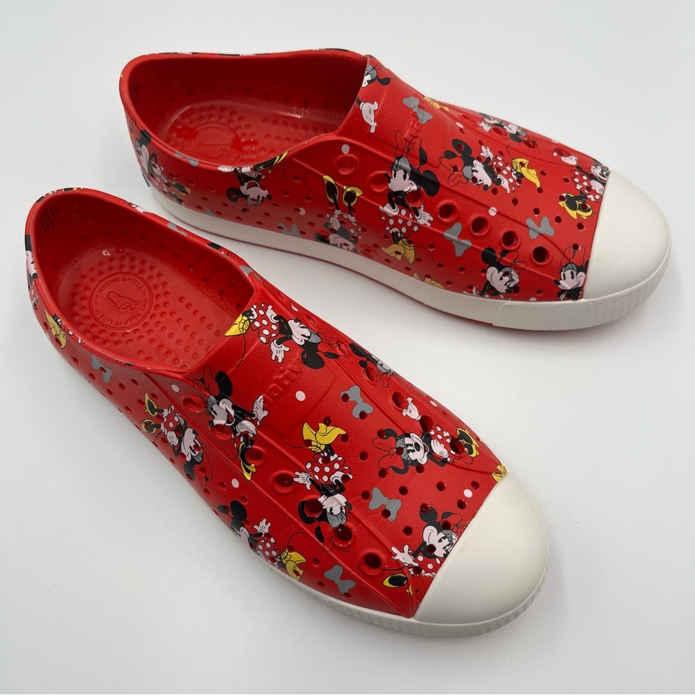 Native x Disney Minnie Mouse Jefferson Print Slip-on Shoe Sz 8 Unisex